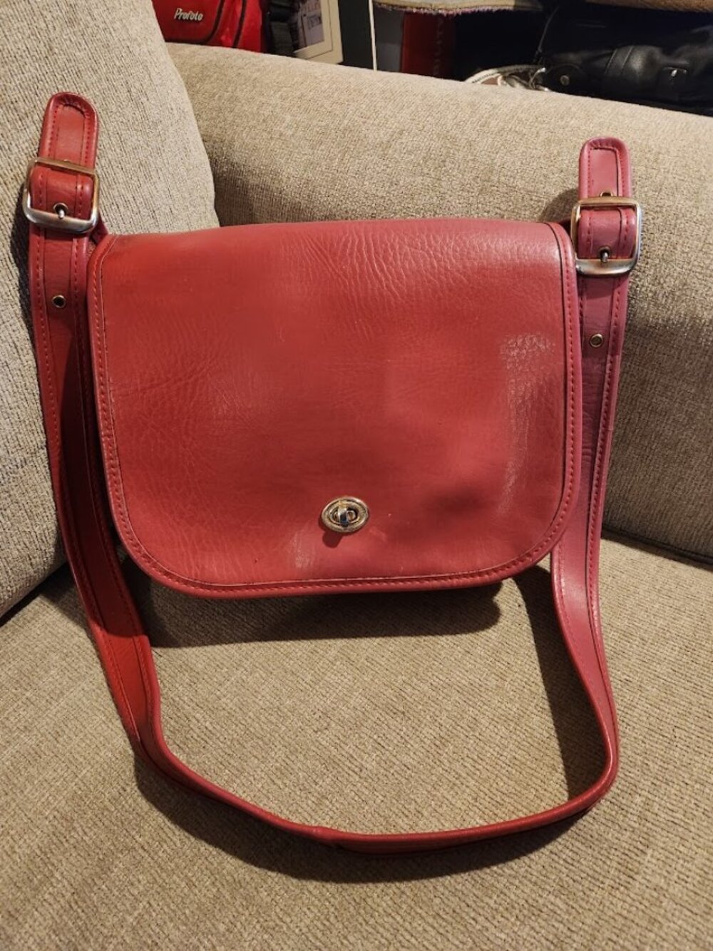 she big red gorgeous bag